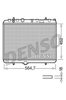 Радиатор, охлаждение двигателя DENSO DRM21055