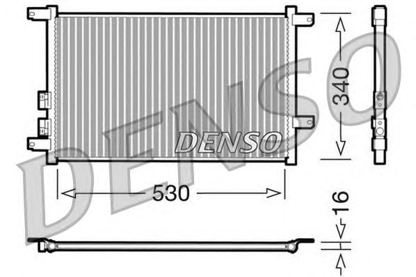 Радиатор кондиционера DENSO DCN01011