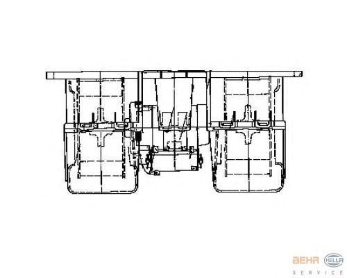 Вентилятор салона HELLA 8EW 009 158-071