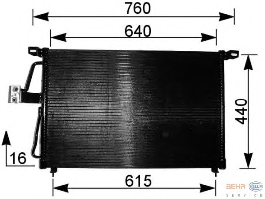 Радиатор кондиционера HELLA 8FC 351 037-611