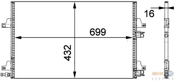 Радиатор кондиционера HELLA 8FC 351 301-631