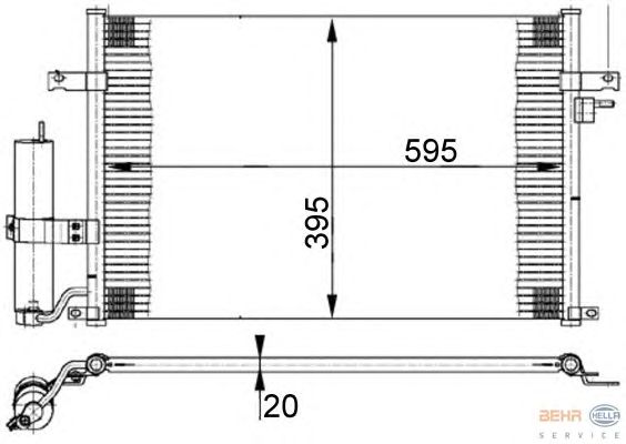Радиатор кондиционера HELLA 8FC 351 302-191