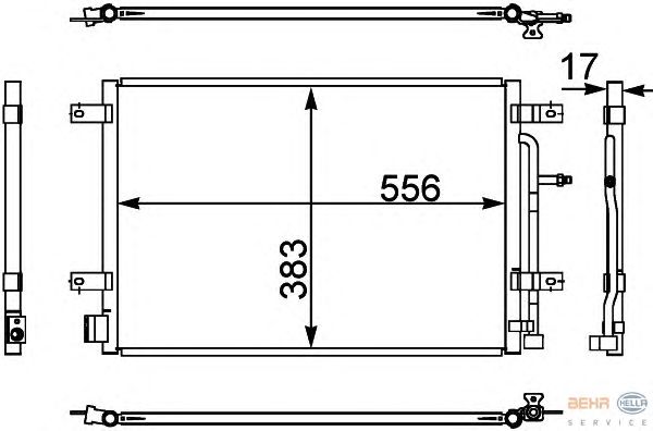 Радиатор кондиционера HELLA 8FC 351 302-441