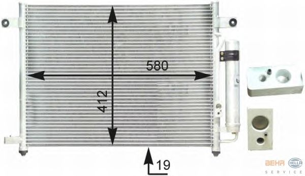 Радиатор кондиционера HELLA 8FC 351 302-731