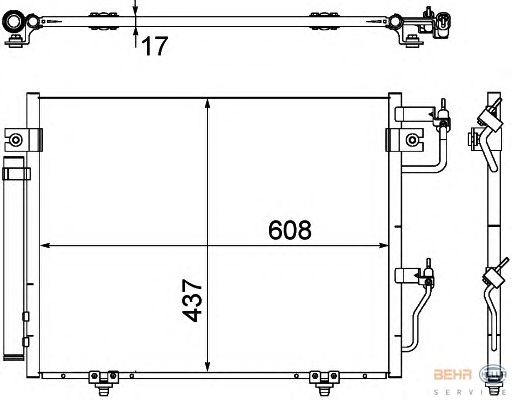 Радиатор кондиционера HELLA 8FC 351 307-371