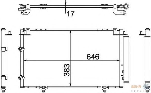 Радиатор кондиционера HELLA 8FC 351 307-391