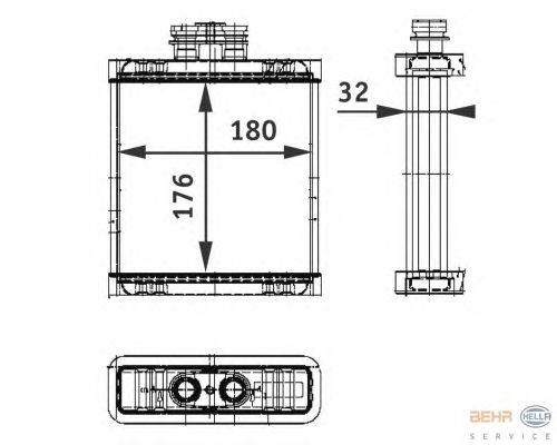 Радиатор отопителя HELLA 8FH 351 311-111