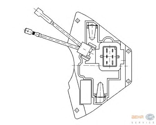 Регулятор, вентилятор салону HELLA 5HL 351 321-171