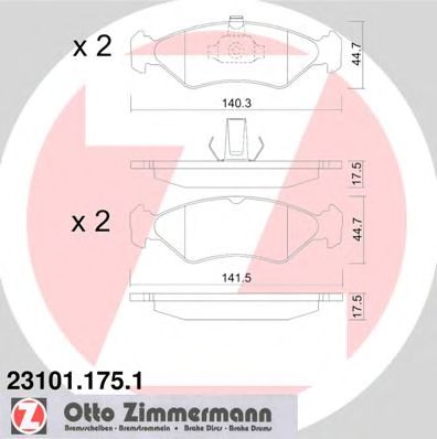 Гальмівні колодки ZIMMERMANN 23101.175.1