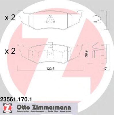 Тормозные колодки ZIMMERMANN 23561.170.1