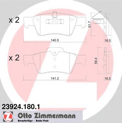 Тормозные колодки ZIMMERMANN 23924.180.1