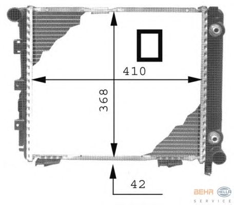 Радиатор, охлаждение двигателя HELLA 8MK 376 711-331