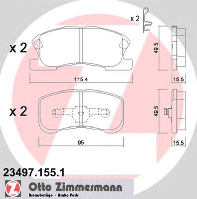 Тормозные колодки ZIMMERMANN 23497.155.1