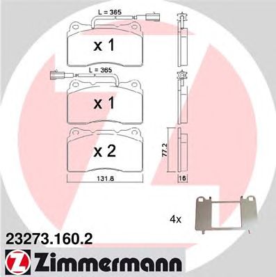 Тормозные колодки ZIMMERMANN 23273.160.2