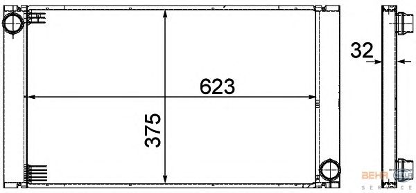 Радиатор, охлаждение двигателя HELLA 8MK 376 753-581
