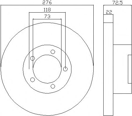 Тормозной диск HELLA 8DD 355 107-401