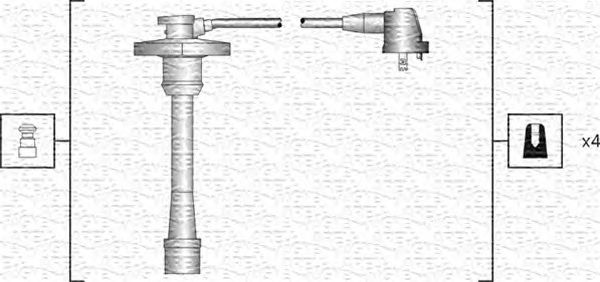 Комплект высоковольтных проводов MAGNETI MARELLI 941318111188