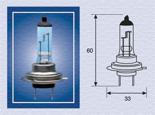 Лампа накаливания MAGNETI MARELLI 002557100000 (дальний свет, основная фара, противотуманная фара)