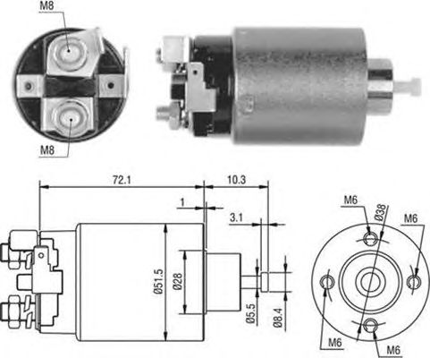 Втягивающее реле MAGNETI MARELLI 940113050476