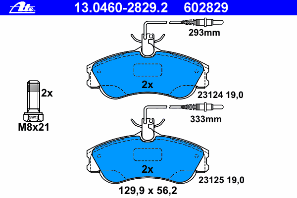 Тормозные колодки ATE 13.0460-2829.2