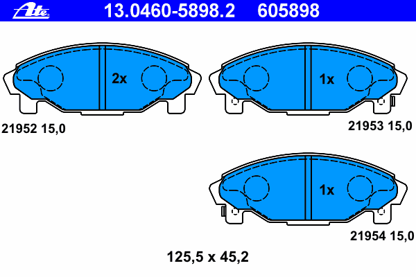 Тормозные колодки ATE 13.0460-5898.2