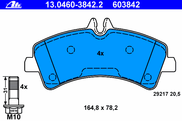 Тормозные колодки ATE 13.0460-3842.2