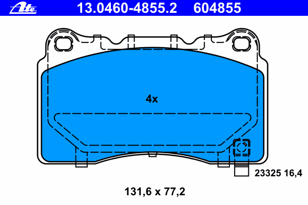 Тормозные колодки ATE 13.0460-4855.2
