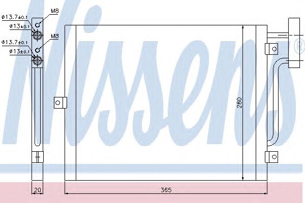 Радиатор кондиционера NISSENS 94715