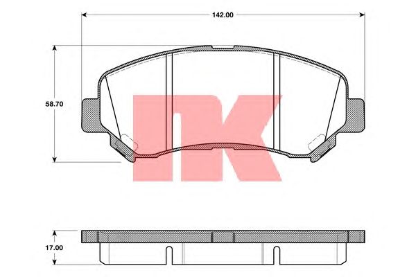 Тормозные колодки NK 222269