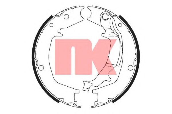 Тормозные колодки ручника NK 2734746