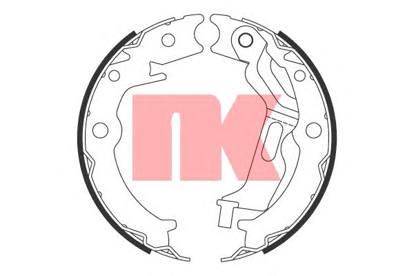 Тормозные колодки ручника NK 2736785
