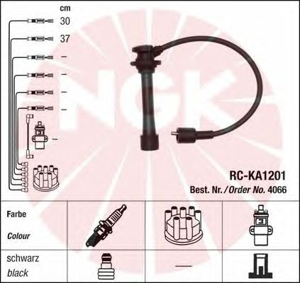 Комплект высоковольтных проводов NGK RCKA1201