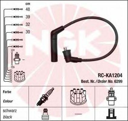 Комплект високовольтних проводів NGK 6299