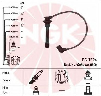 Комплект высоковольтных проводов NGK RCTE24
