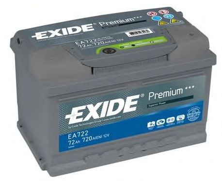 Стартерная аккумуляторная батарея EXIDE EA722 PREMIUM ***