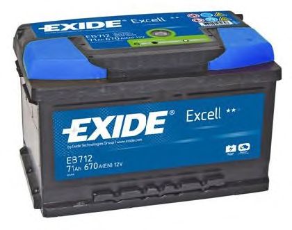 Стартерная аккумуляторная батарея EXIDE EB712