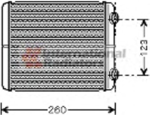 Радиатор отопителя VAN WEZEL 43006344