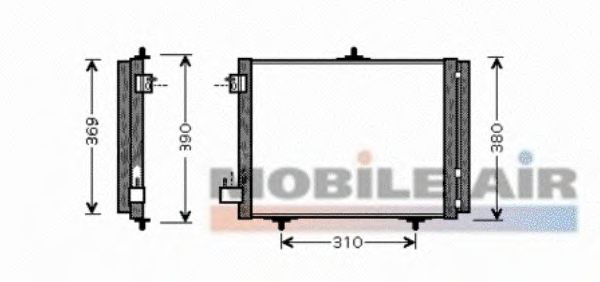 Радиатор кондиционера VAN WEZEL 40005295