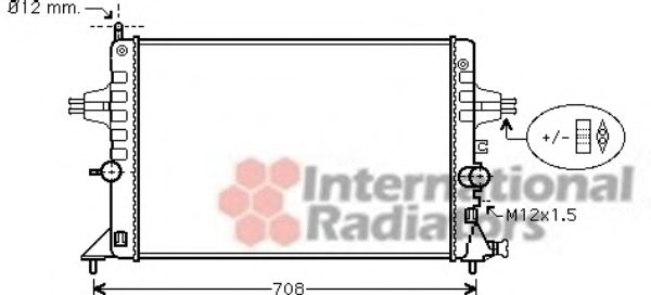 Радиатор, охлаждение двигателя VAN WEZEL 37002440