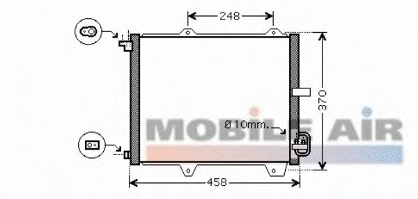 Радиатор кондиционера VAN WEZEL 52005088