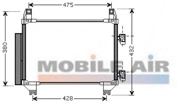 Радіатор кондиціонера VAN WEZEL 53005404