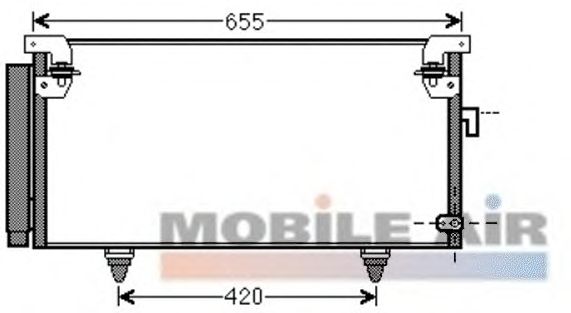 Радиатор кондиционера VAN WEZEL 51005073