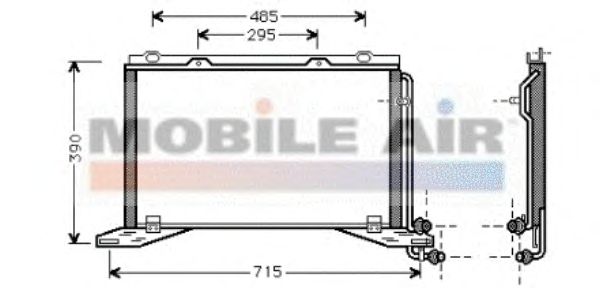 Радиатор кондиционера VAN WEZEL 30005222