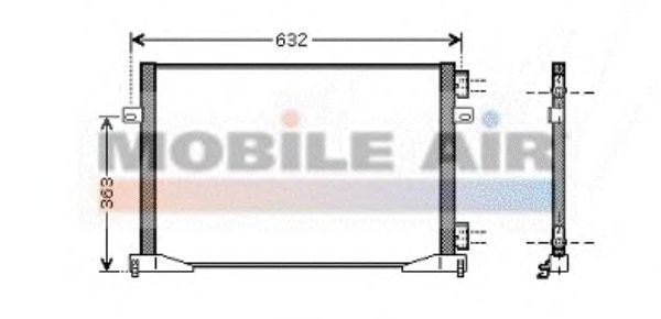 Радіатор кондиціонера VAN WEZEL 43005339