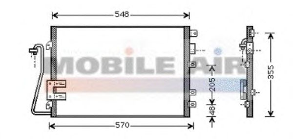Радиатор кондиционера VAN WEZEL 43005340