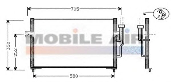 Радиатор кондиционера VAN WEZEL 32005100
