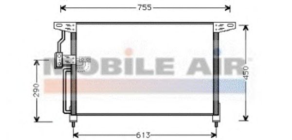Радиатор кондиционера VAN WEZEL 37005228