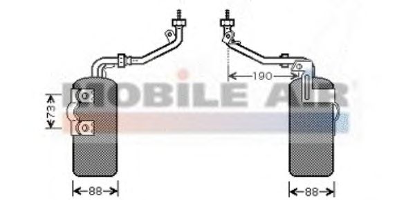 Осушитель кондиционера VAN WEZEL 1800D387