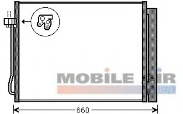 Радиатор кондиционера VAN WEZEL 06005377