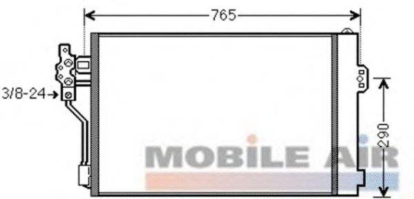 Радиатор кондиционера VAN WEZEL 30005484